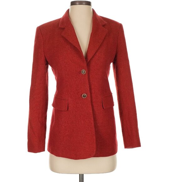 Tailored luxury elegant wool red Talbots Size M blazer - Picture 1 of 4